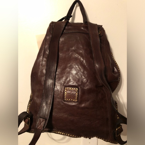 NWT Campomaggi backpack w/studs-dark brown - Picture 3 of 16